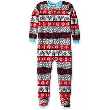 Petit Lem - Boys Sports Fleece Footed Onesie Pyjamas